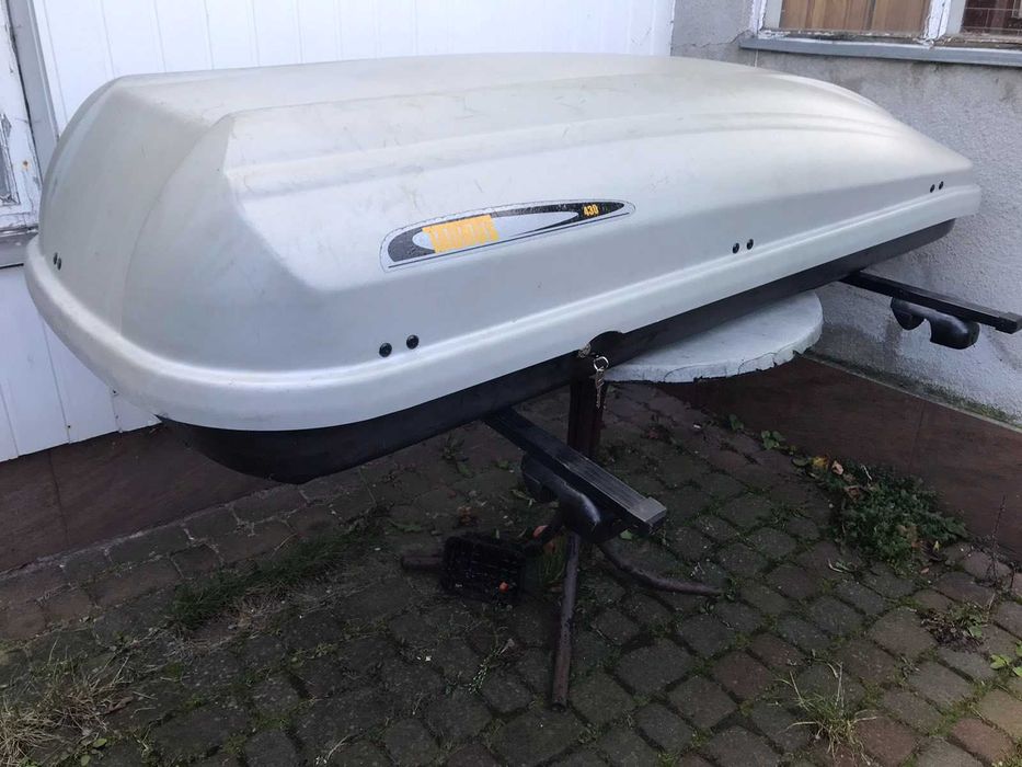 Автомобільний бокс + багажник на дах TAURUS  430 срібний