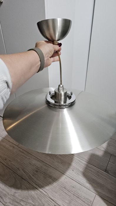 Lampa sufitowa wisząca Żyrandol srebrny