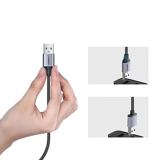 Ugreen kabel przewód Usb - micro Usb 2m szary (60148)