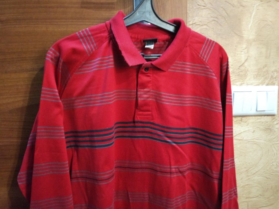 регбийка мужская INESIS (футболка поло c длинным рукавом,тенниска)