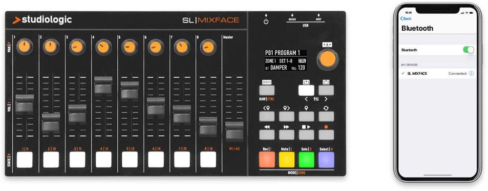 MIDI bluetooth mixer Studiologic SL mixface