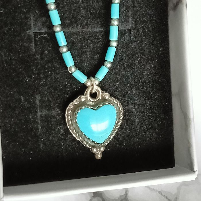 Navajo naszyjnik srebro 925