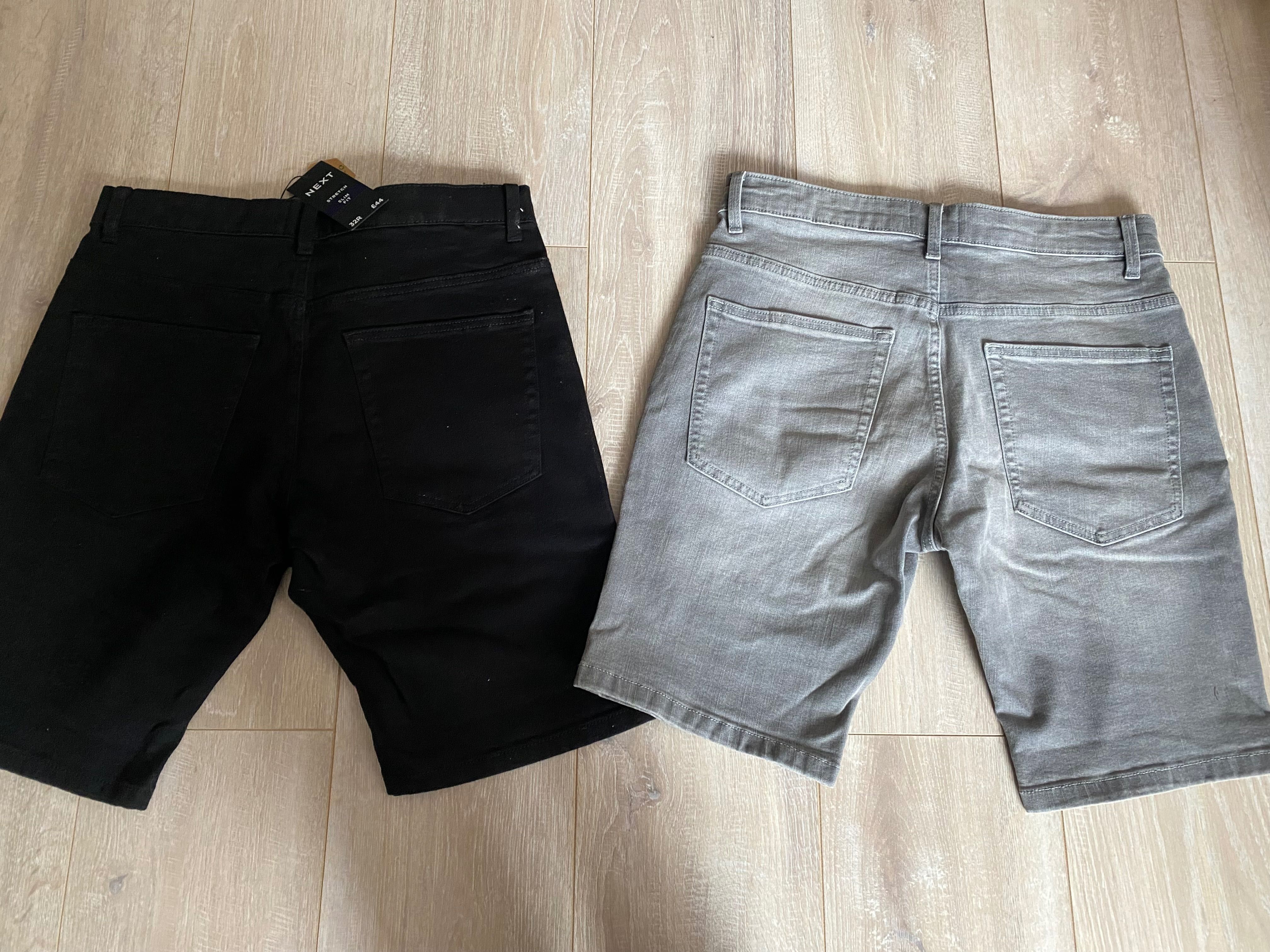 Next 2 pack krotkie spodenki dżinsowe męskie 32R, S NOWE