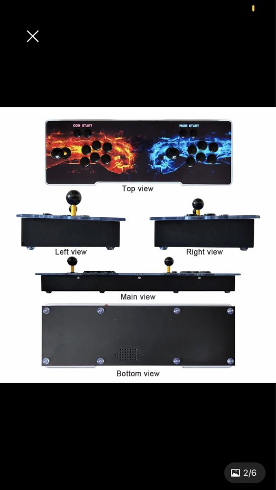 Pandora box 3d nova com 26800 jogos e iluminação led