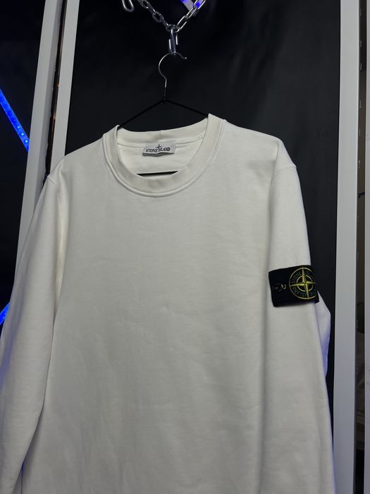 Білосніжний Світшот від Stone Island оригінал кофта