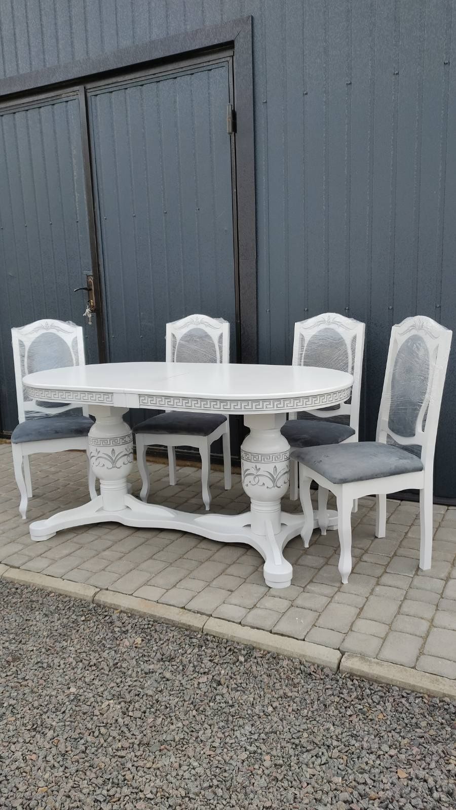 Білий стіл.Розкладний стіл.Дерев'янний стіл.Стол.