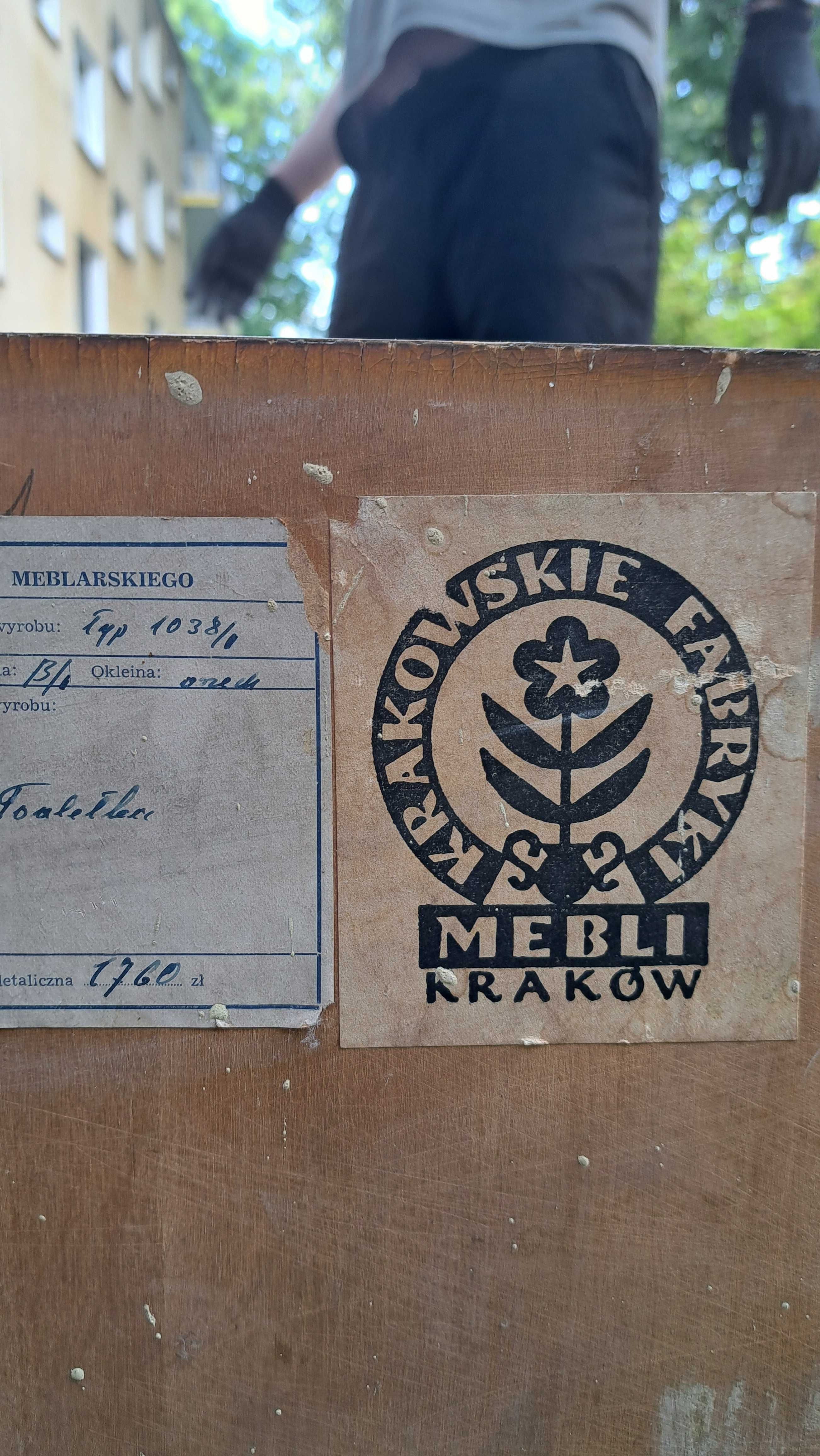 Toaletka PRL typ 1038 Krakowskie Fabryki Mebli