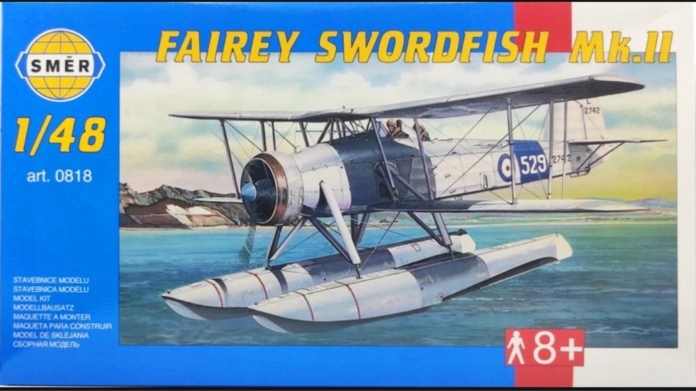 SMER 0818 samolot Fairey Swordfish Mk.II model do sklejania 1:48