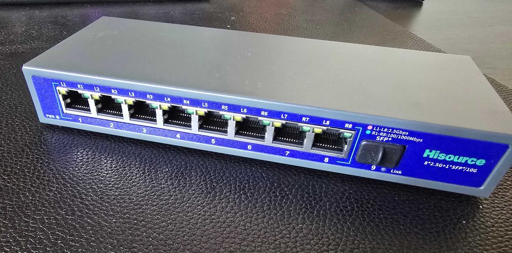 Switch de Rede 8 Portas 2.5G +1 SFP1/0G Hisource