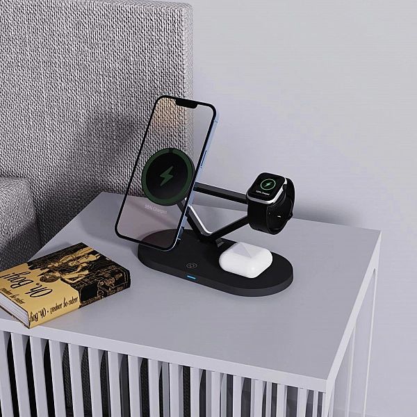 Ładowarka bezprzewodowa Tech-Protect QI15W-A41/3w1 z MagSafe do urządz