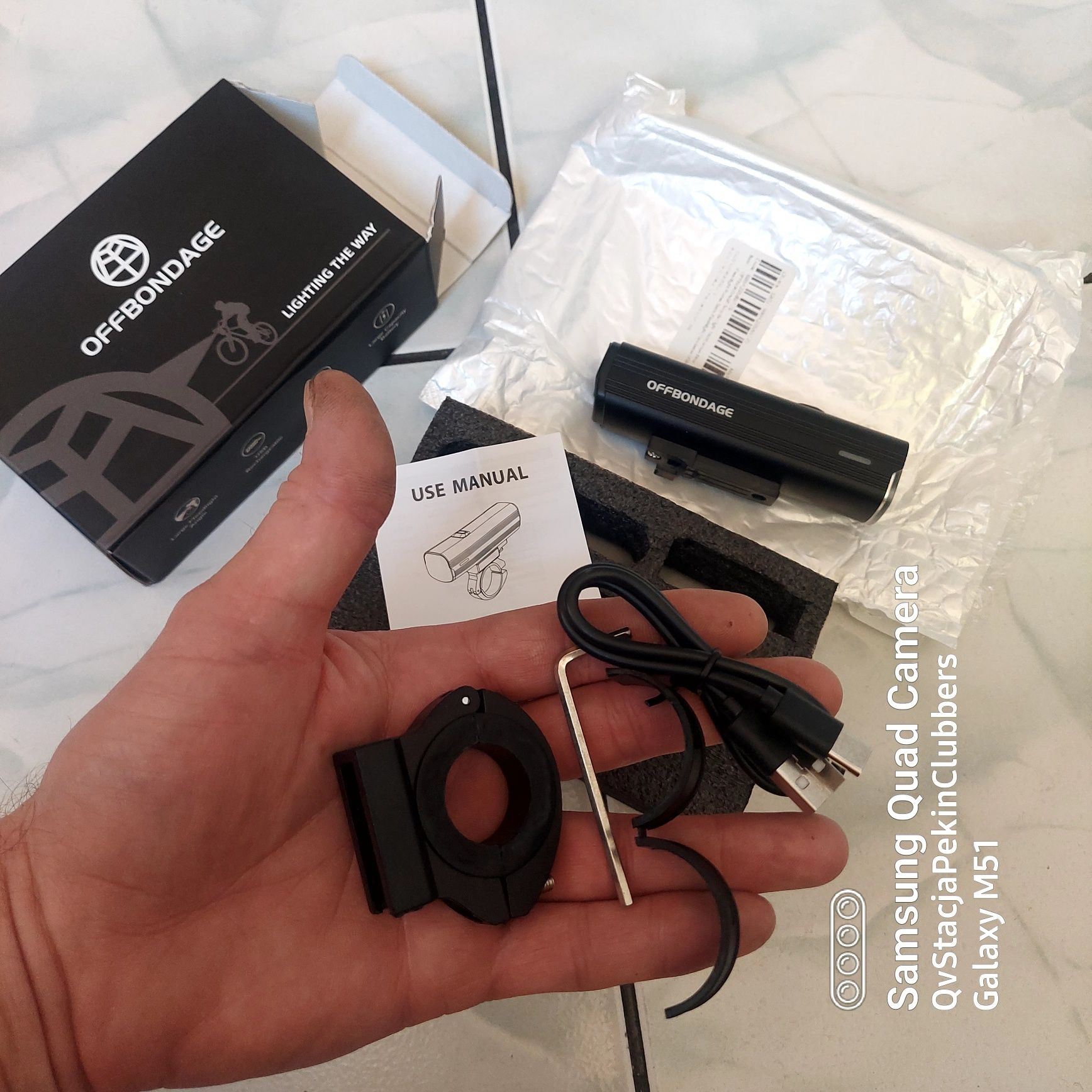 Lampa rowerowa OffBondage 1000lumen Powerbank 4500mAh