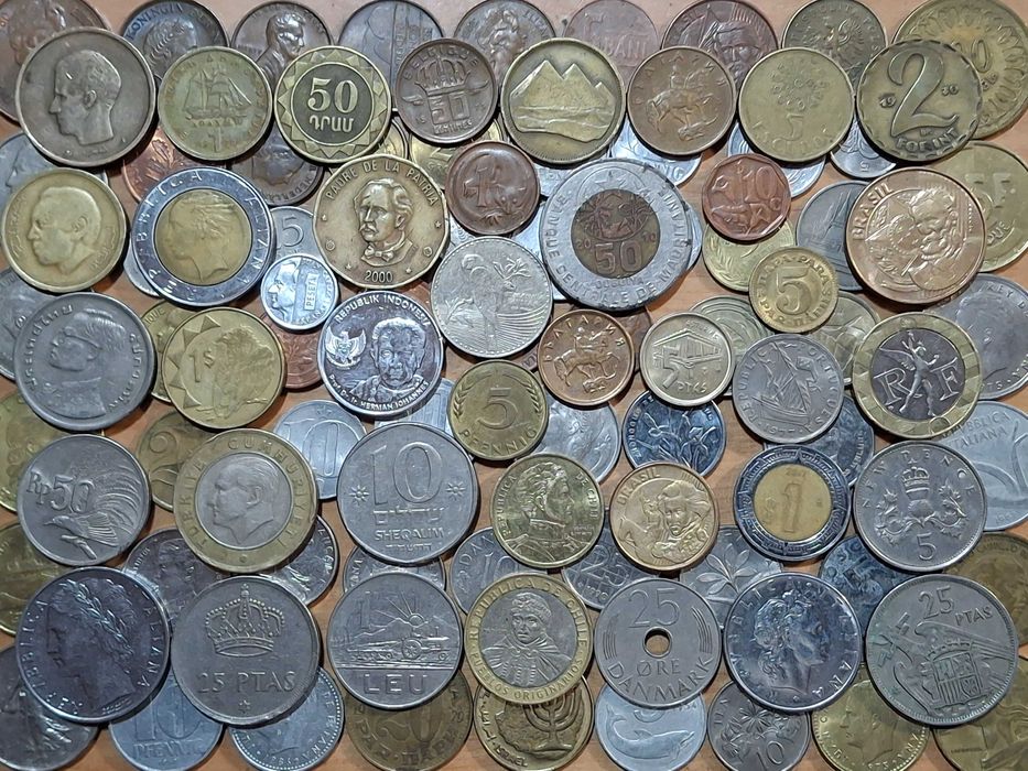 Монеты мира все континенты 100 шт без повторов №9