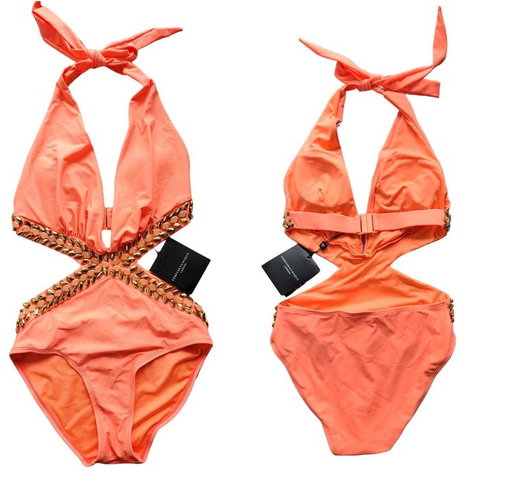 Nowy pomarańczowy strój kostium kąpielowy 36,S monokini Forever Unique