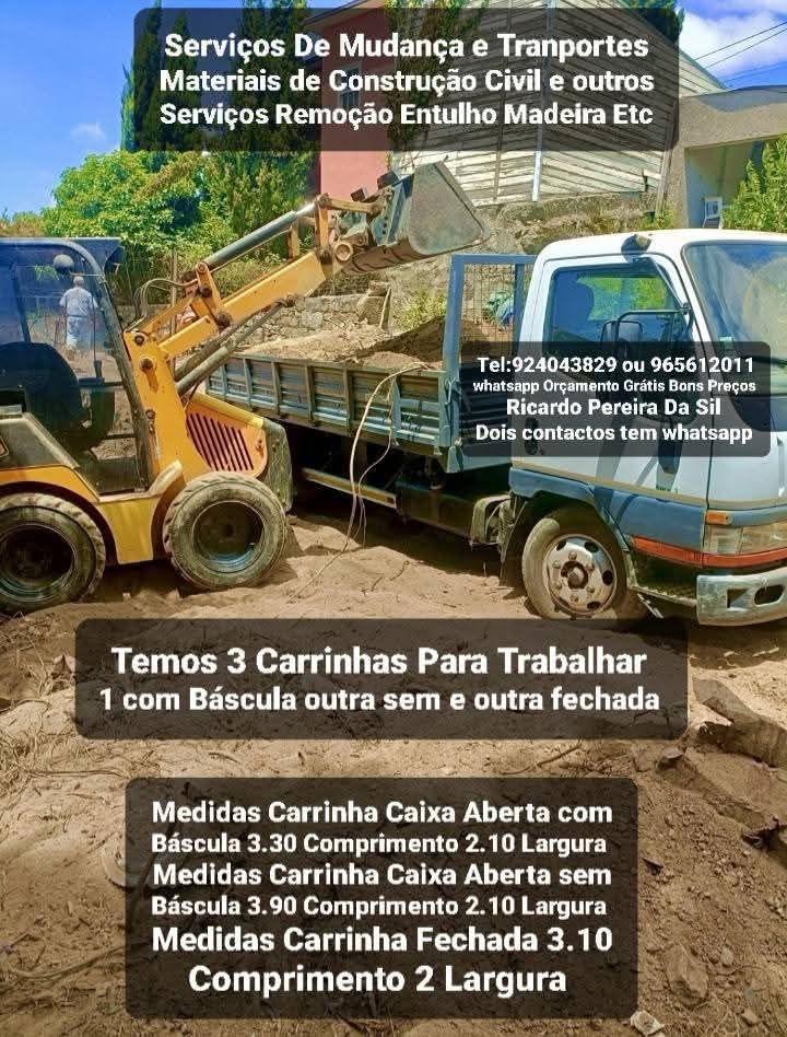 Faço cargas de Entulho Madeira Pladur Resíduos