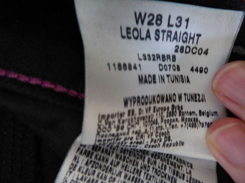 Spodnie Damskie LEE  W28 L31 Czarne