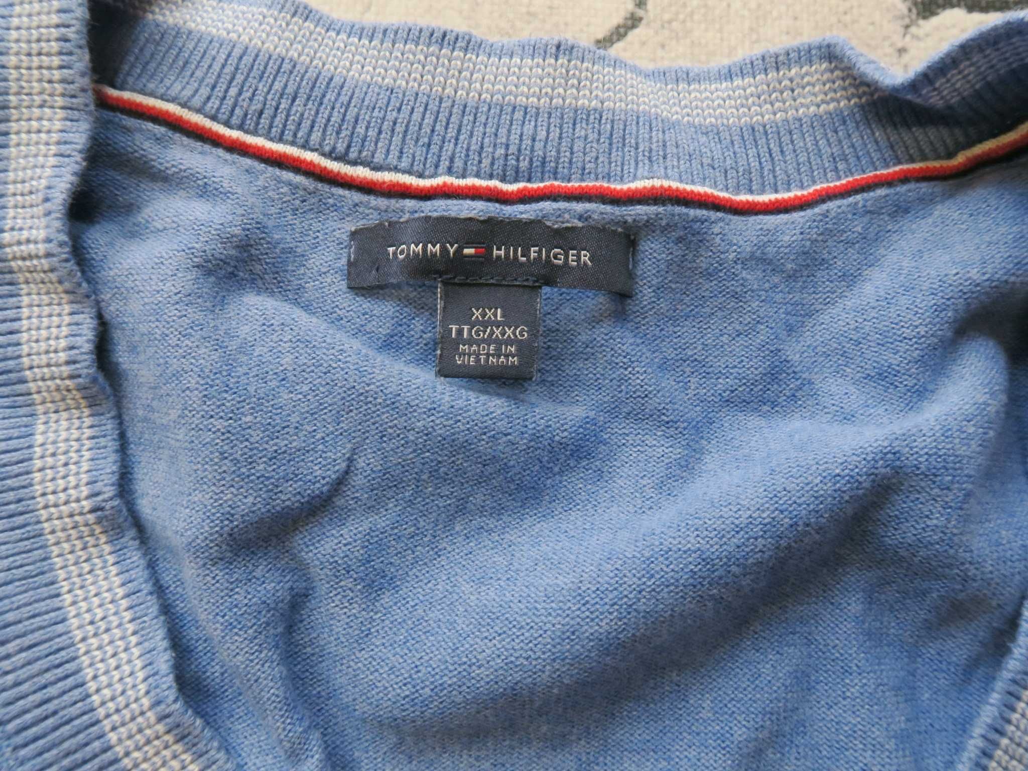 Tommy Hilfiger cienki sweterek w romby XL/XXL