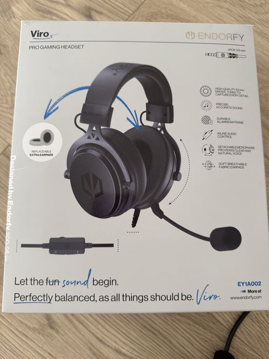 NOWE słuchawki z mikrofonem do gier  Endorfy  Viro EY1A002