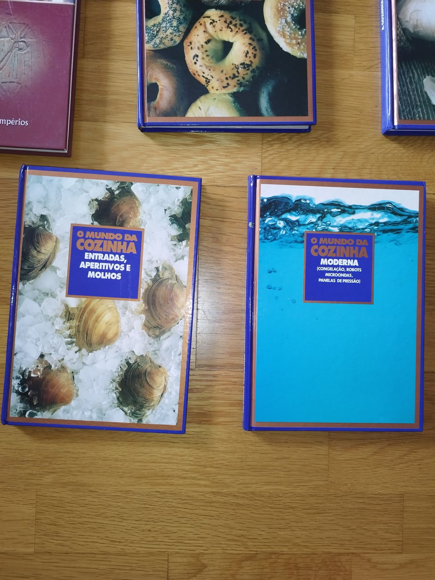 Lote de 8 livros de culinária e história