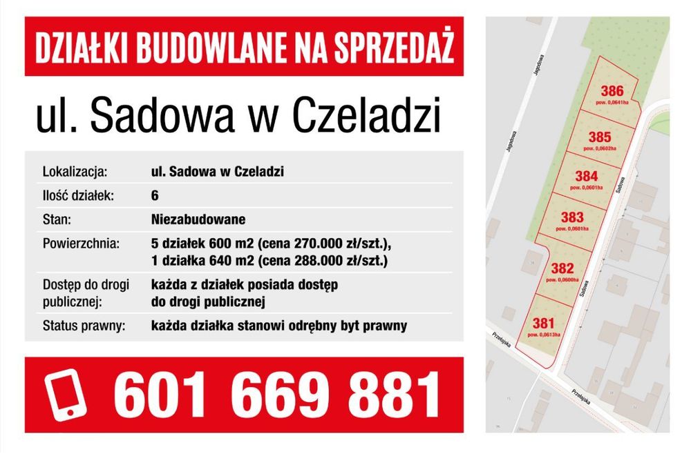 Wiosenna promocja! oferta ograniczona-Działki Czeladź - centrum