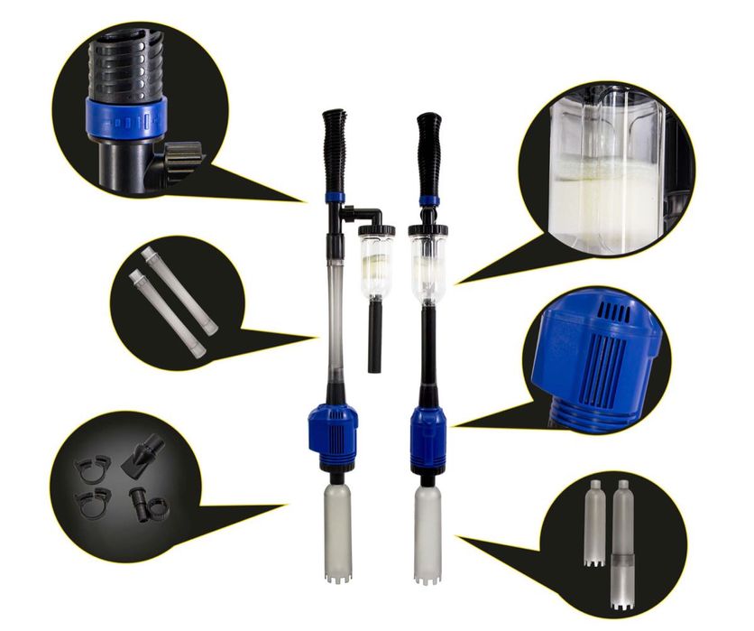 Odmulacz elektryczny do dna akwarium, HXS-03 20W z pompą 1000l/h