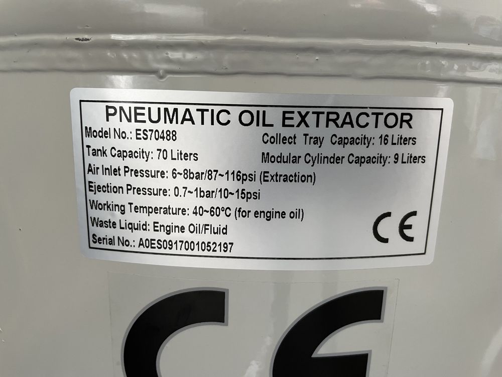 Extrator de oleo pneumatico