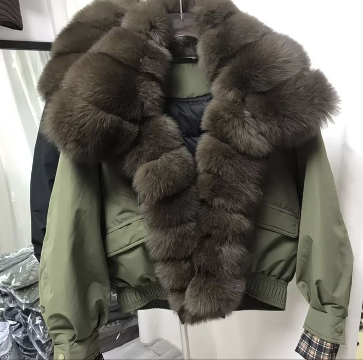 Куртка, пуховик, парка, с воротником з хутра ліси