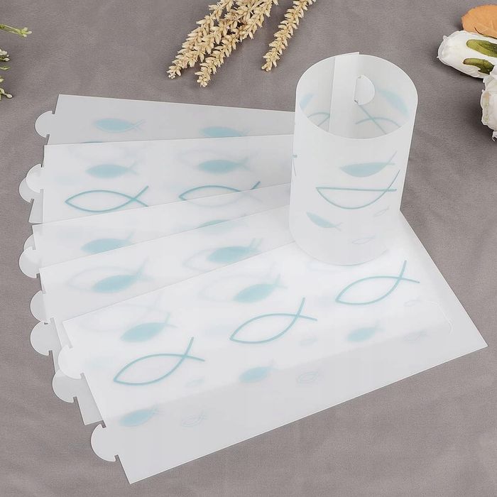 Mini Lampiony Składane Rybki Na Komunie Komunia Chrzest 6 Sztuk