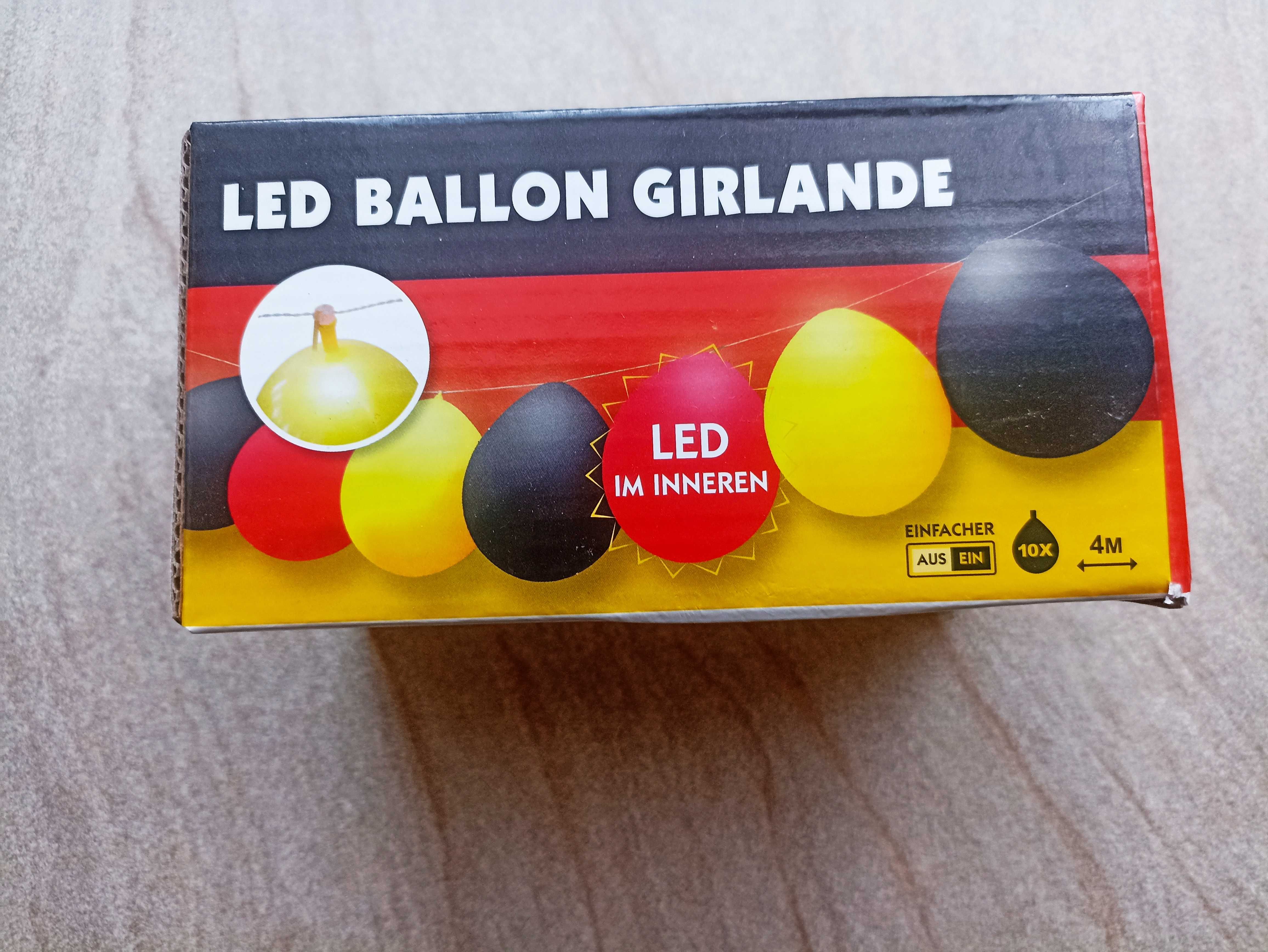 GIRLANDA z balonami Świecący LED 10SZT 4M BALONY