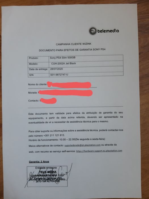 PS4 Slim 500GB CUH-2216A Jet Black — como nova + oferta jogo