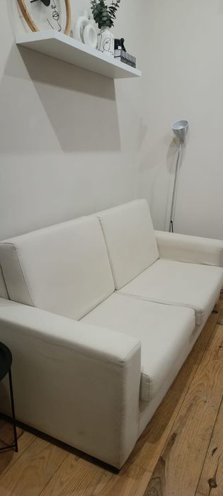 Sofá 2 lugares Branco/bege