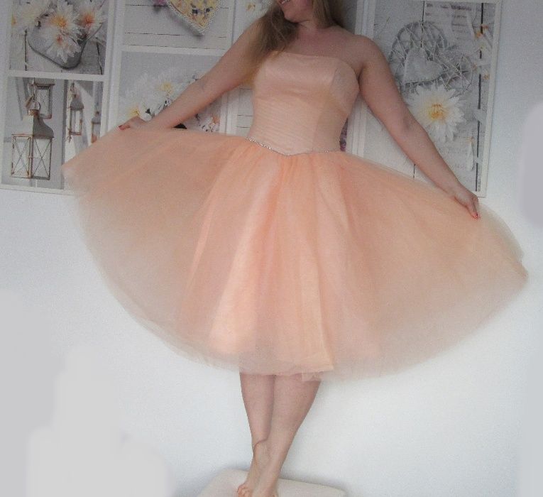 Sukienka Gorsetowa Baletnica Księżniczka tiul Yoshe Wesele Ślub Sesja