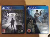 Metro the Exodus e Resident Evil 4 para ps4