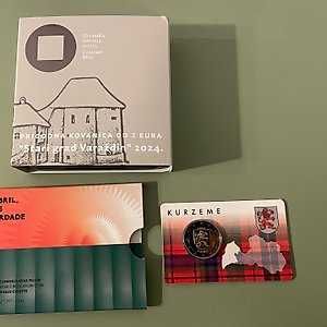 2 Euro Proof 2024 (2 moedas) Portugal e Croácia+1 moeda BU da Letónia