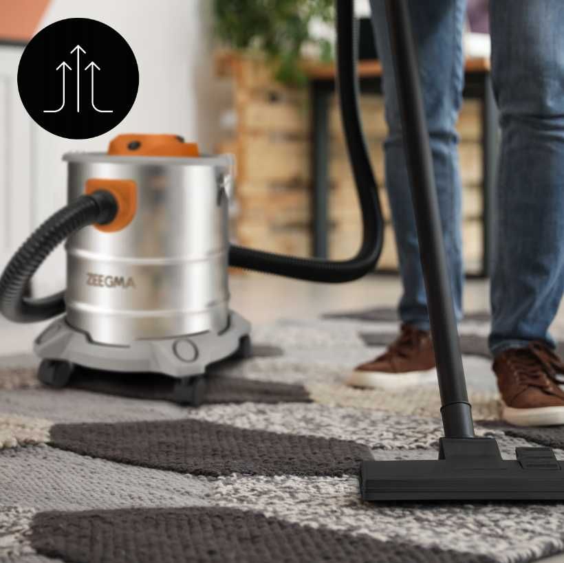 Nowoczesny Odkurzacz Przemysłowy Ash 1600W | Filtr HEPA - WYPRZEDAŻ
