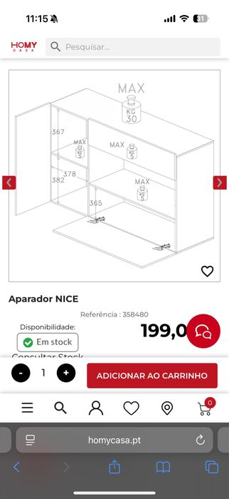 Vendo aparador nice homy casa novo