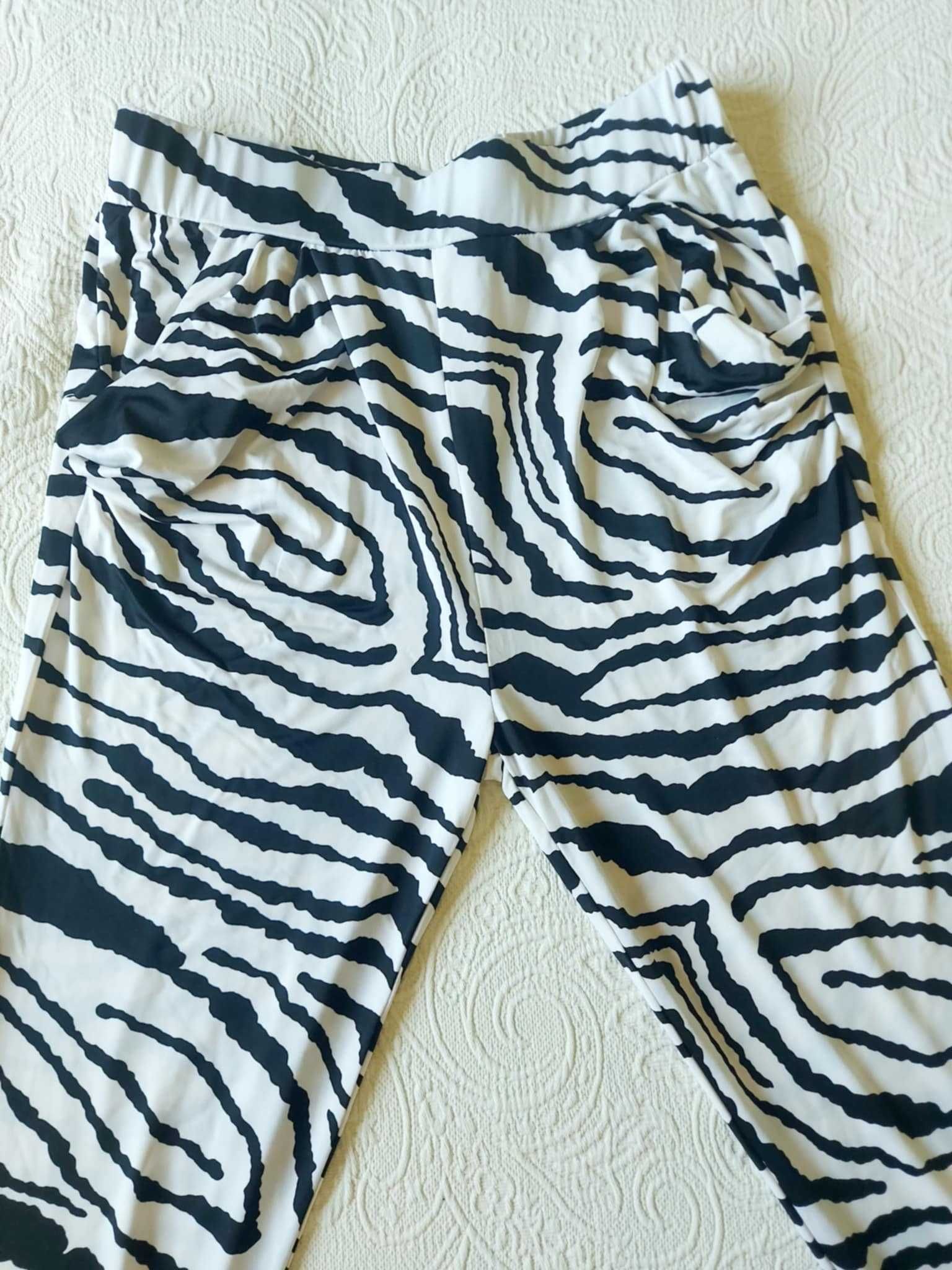 Calças leggins zebra M