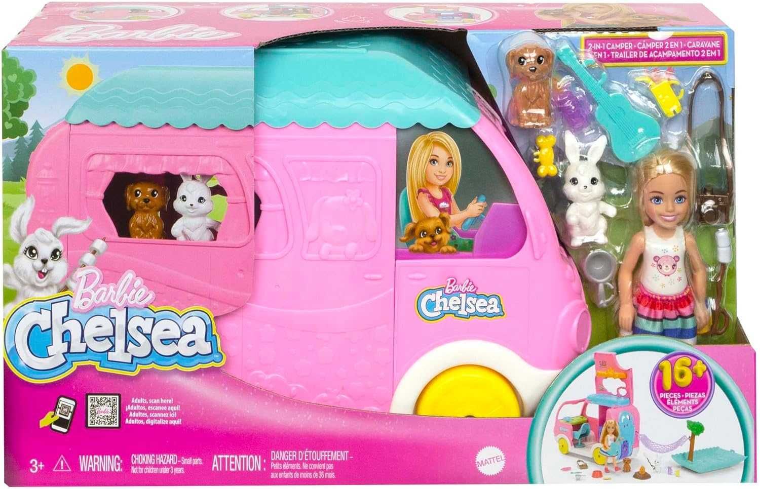 Барби Челси кемпер 2 в 1 Barbie Camper Chelsea 2-in-1 HNH90