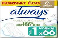 always Ultra  Cotton Protection BIO  Normal ze skrzydłami 66szt