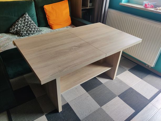 Ława stół ławostół rozkładany regulowany 120-160/70cm dąb Sonoma