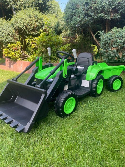 Traktor na akumulator 12V 2x45W z przyczepką i łyżką KOPARKA Kopara
