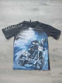 T-shirt z motocyklem (czarny)