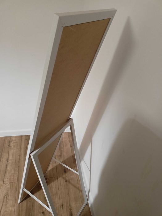 Lustro stojące do garderoby skandynawskie 155 duże białe