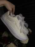 Tenisówki damskie Vans Old Skool Custom Hand made ślubne komunijne
