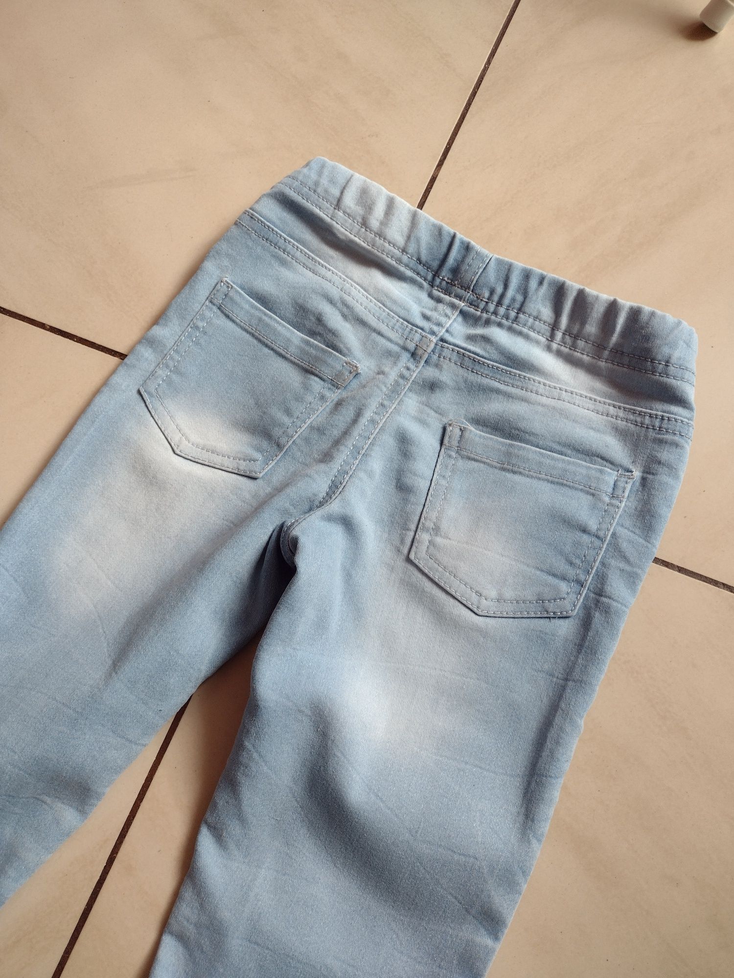 Jeansy spodnie legginsy 122