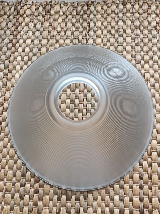 Zestaw 2 kloszy Klosz szklany PRL prążkowany