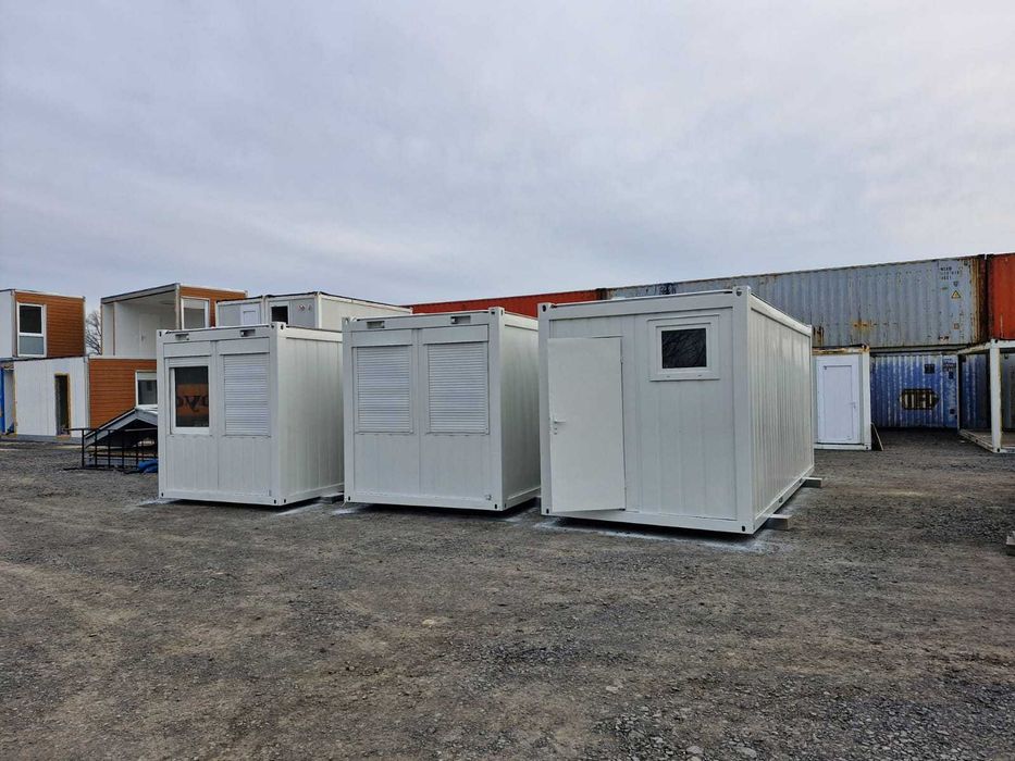 Kontener socjalny biurowy magazynowy mieszkalny 6x2,5 m biały