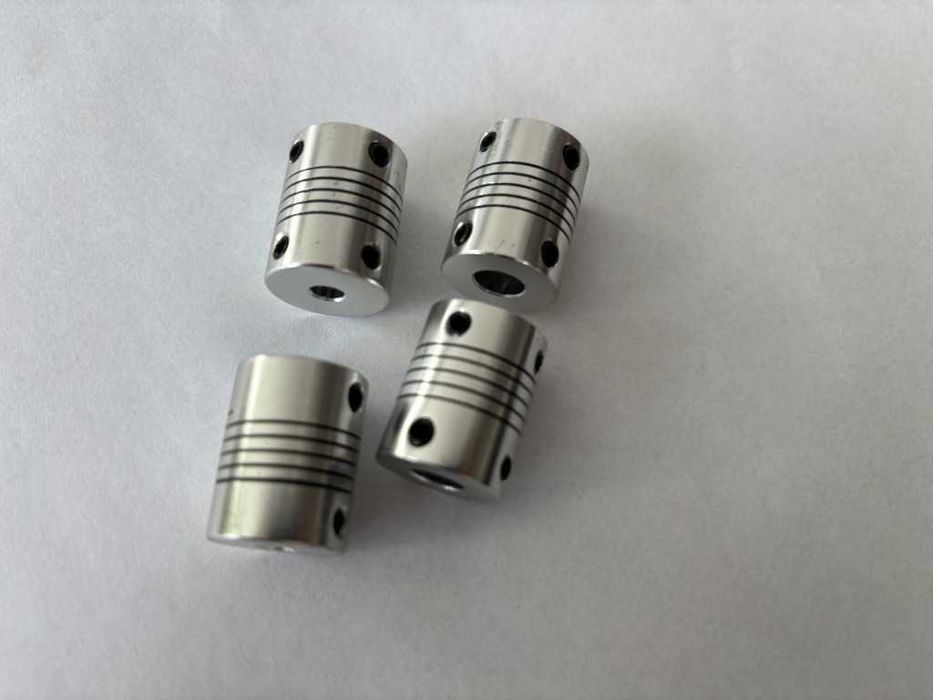 Sprzęgła elastyczne aluminiowe 5x8 mm do drukarki 3D - Zestaw 4 szt.