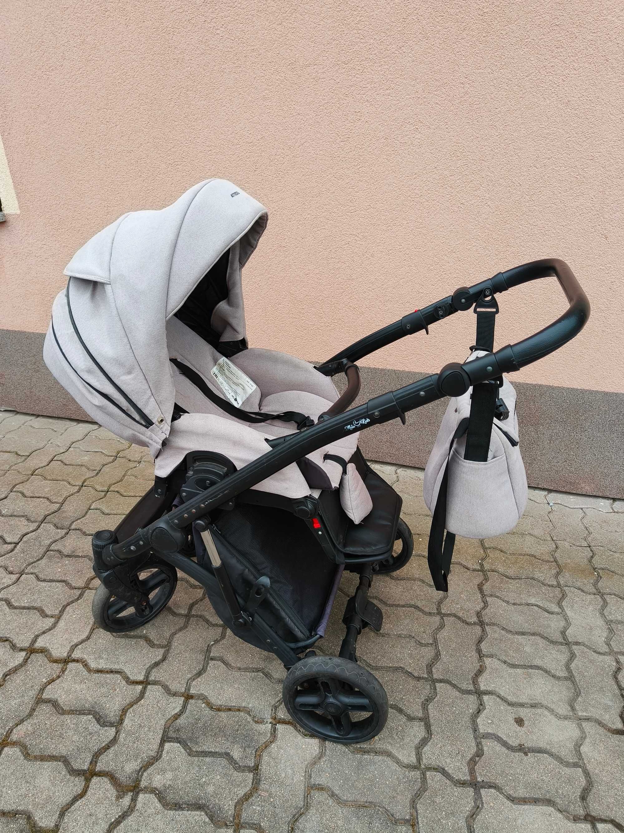 Wózek dziecięcy Milu Kids Atteso 3w1 (gondola, spacerówka, nosidełko)