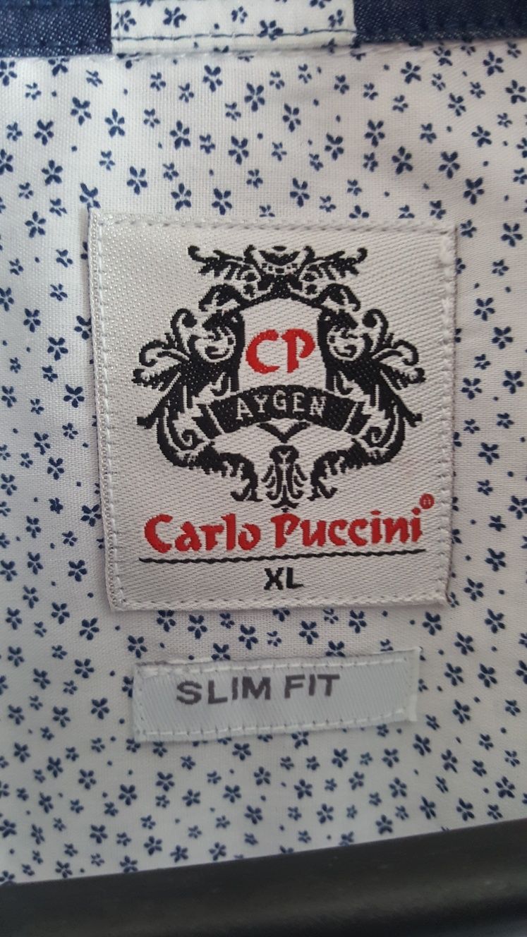 Рубашка мужская летняя от бренда Carlo Puccini размер XL.