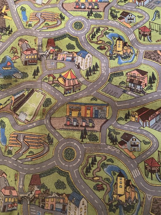 Килим дитячий , малюнок дороги, цікавий, розвиваючі